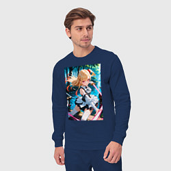 Костюм хлопковый мужской Марин Китагава косплей Асуны Юки, цвет: тёмно-синий — фото 2