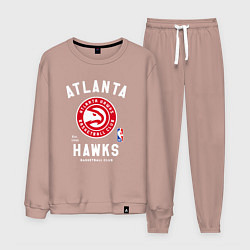 Костюм хлопковый мужской Атланта Хокс команда НБА, цвет: пыльно-розовый