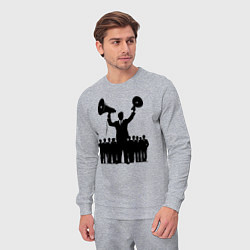 Костюм хлопковый мужской Пиарщик с мегафонами, цвет: меланж — фото 2