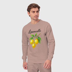 Костюм хлопковый мужской Limoncello, цвет: пыльно-розовый — фото 2