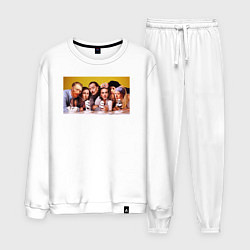 Костюм хлопковый мужской Художниик друзья, цвет: белый