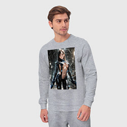 Костюм хлопковый мужской Рэйка Шимохира в костюме Gantz:O, цвет: меланж — фото 2