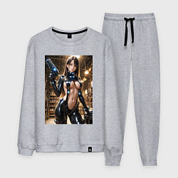 Костюм хлопковый мужской Рэйка Шимохира в костюме Gantz:O, цвет: меланж