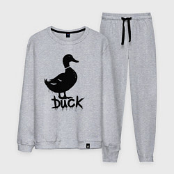 Костюм хлопковый мужской Граффити утка, цвет: меланж