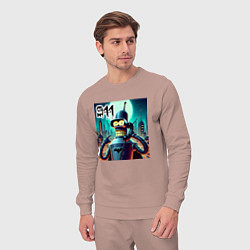 Костюм хлопковый мужской Бендермен оператор службы спасения, цвет: пыльно-розовый — фото 2