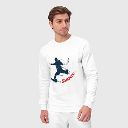 Костюм хлопковый мужской Футболист, цвет: белый — фото 2