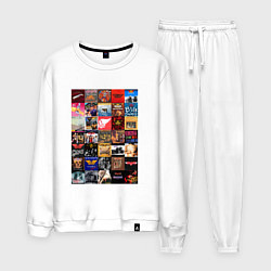 Костюм хлопковый мужской Aerosmith - обложки, цвет: белый