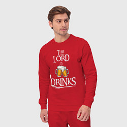 Костюм хлопковый мужской The lord of the drinks, цвет: красный — фото 2