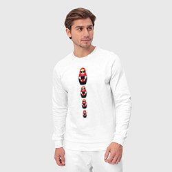 Костюм хлопковый мужской Matryoshka dolls, цвет: белый — фото 2