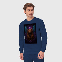 Костюм хлопковый мужской Духовный медведь, цвет: тёмно-синий — фото 2