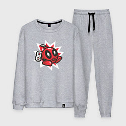 Костюм хлопковый мужской Deadpool bomb, цвет: меланж