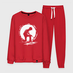 Мужской костюм Такаси Мураками рисует белой краской