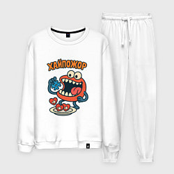 Костюм хлопковый мужской Хайпожор, цвет: белый