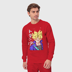 Костюм хлопковый мужской Драконий жемчуг Транкс из будущего, цвет: красный — фото 2