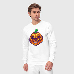 Костюм хлопковый мужской Ghost pumpkin, цвет: белый — фото 2