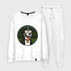 Костюм хлопковый мужской Mr Pickles dog, цвет: белый