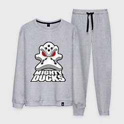 Костюм хлопковый мужской HC Anaheim Ducks, цвет: меланж