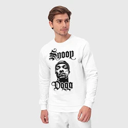Костюм хлопковый мужской Snoop Dogg Face, цвет: белый — фото 2