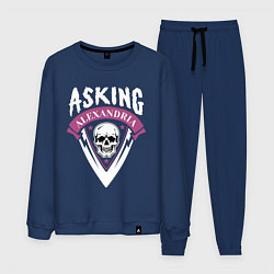 Костюм хлопковый мужской Asking Alexandria: Skull Fang, цвет: тёмно-синий