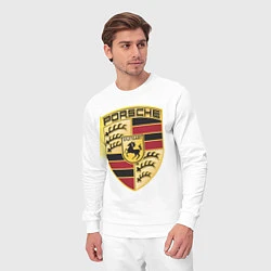 Костюм хлопковый мужской Porsche, цвет: белый — фото 2