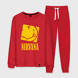 Костюм хлопковый мужской Nirvana Cube, цвет: красный
