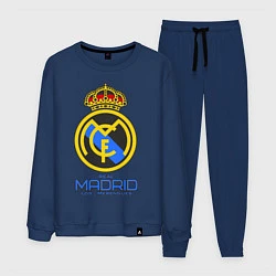 Костюм хлопковый мужской Real Madrid, цвет: тёмно-синий