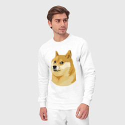 Костюм хлопковый мужской Doge, цвет: белый — фото 2