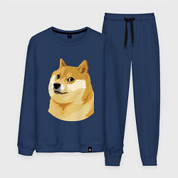 Костюм хлопковый мужской Doge, цвет: тёмно-синий