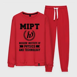 Костюм хлопковый мужской MIPT Institute, цвет: красный