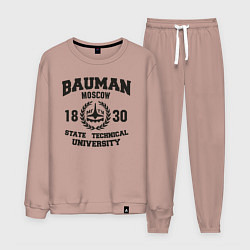 Костюм хлопковый мужской BAUMAN University, цвет: пыльно-розовый