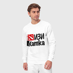 Костюм хлопковый мужской Изи катка, цвет: белый — фото 2