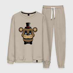 Костюм хлопковый мужской Freddy FNAF, цвет: миндальный