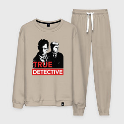 Костюм хлопковый мужской True Detective, цвет: миндальный