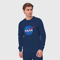 Костюм хлопковый мужской NASA: Logo, цвет: тёмно-синий — фото 2
