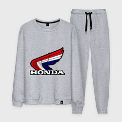 Костюм хлопковый мужской Honda, цвет: меланж