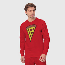 Костюм хлопковый мужской Pizza man, цвет: красный — фото 2