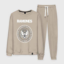 Костюм хлопковый мужской Ramones, цвет: миндальный