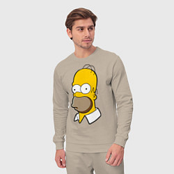 Костюм хлопковый мужской Sad Homer, цвет: миндальный — фото 2