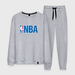 Костюм хлопковый мужской NBA, цвет: меланж