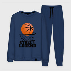 Костюм хлопковый мужской Баскетбол, цвет: тёмно-синий