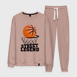 Костюм хлопковый мужской Баскетбол, цвет: пыльно-розовый