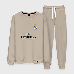 Костюм хлопковый мужской Real Madrid: Fly Emirates, цвет: миндальный