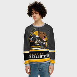 Свитшот мужской Boston Bruins, цвет: 3D-меланж — фото 2