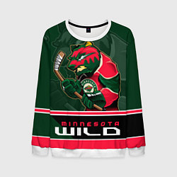 Свитшот мужской Minnesota Wild, цвет: 3D-белый