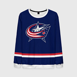 Свитшот мужской Columbus Blue Jackets, цвет: 3D-белый