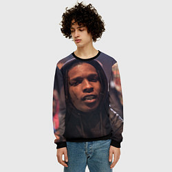 Свитшот мужской ASAP Rocky: Black Hip-Hop, цвет: 3D-черный — фото 2