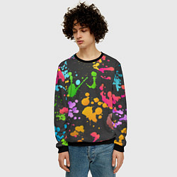 Свитшот мужской Игра красок, цвет: 3D-черный — фото 2