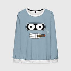 Свитшот мужской Лицо Бендера, цвет: 3D-белый