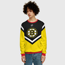 Свитшот мужской NHL: Boston Bruins, цвет: 3D-красный — фото 2