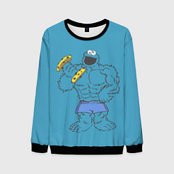 Свитшот мужской Коржик качок, цвет: 3D-черный